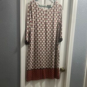 Stylish Women's Dress with Red and Black Pattern